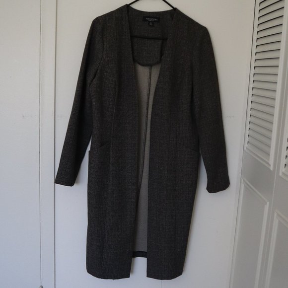 PERCEPTIONS Dress and Long-Line Jacket Set Gray 12 - Picture 4 of 13